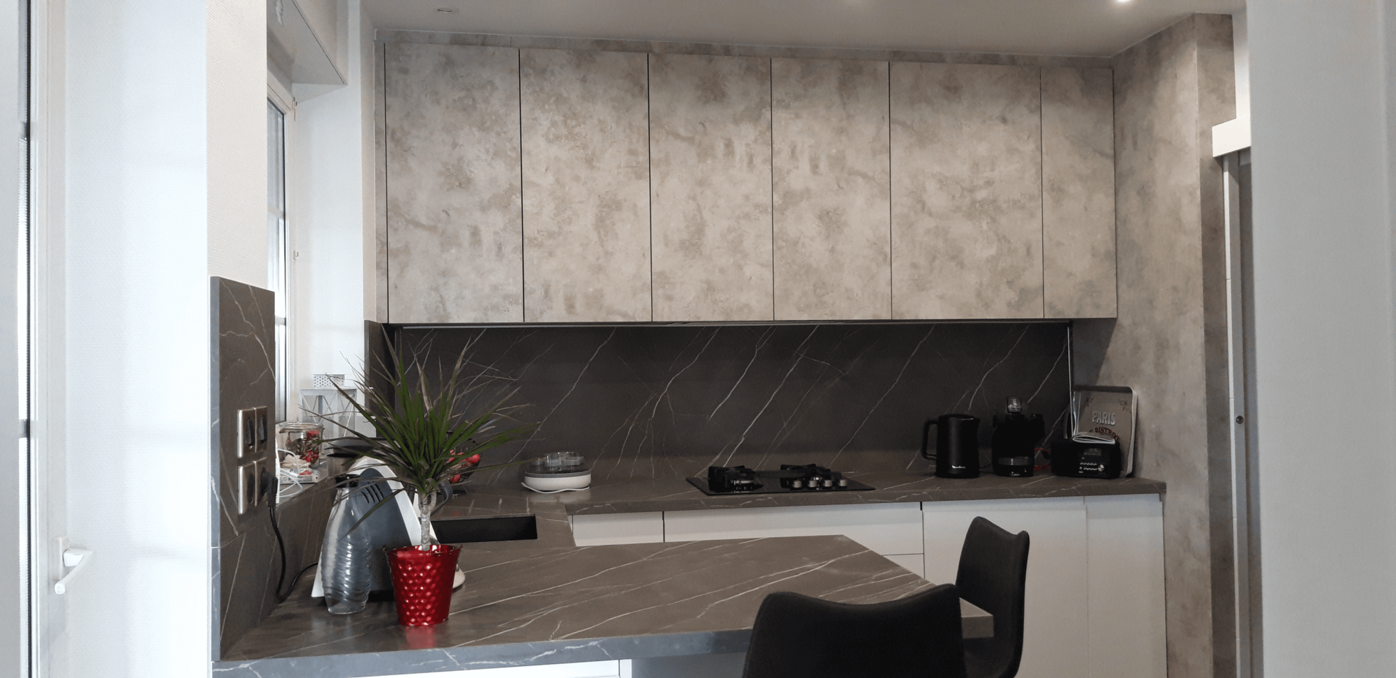 Pose cuisine secteur MORSCHWILLER. Nouvelles finitions fa&ccedil;ades. Bischheim